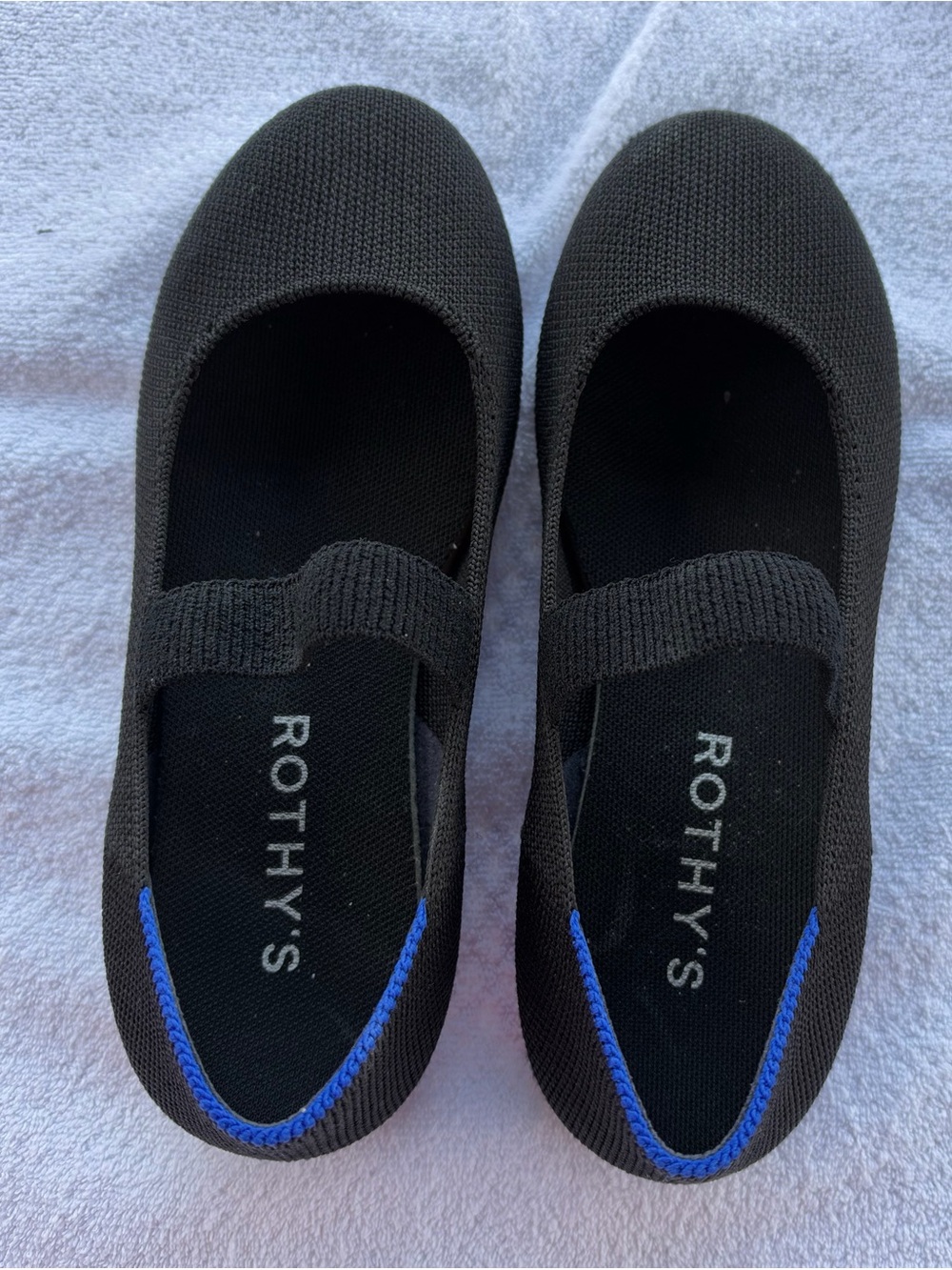 Rothy's Black Kids Mary Jane Flats